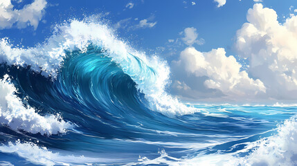 A tidal wave seething and full of foam img. Tidal Wave. Illustration