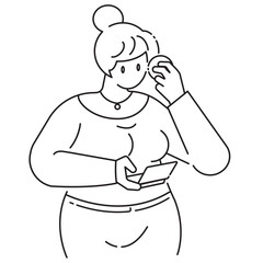 cute chubby woman make up