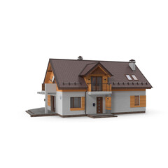 3d House on white background