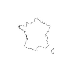 France outline map isolated icon vector illustration design
