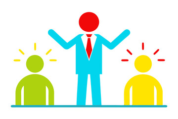 Inspiring Outlined Business Leader Vector Illustration for Corporate Visionaries
