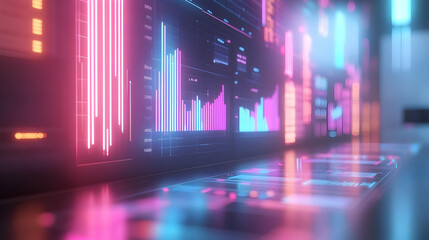 3D Soft Abstract Background with Glowing Decision-Making Symbols: Arrows & Checkmarks for Business Banners & Financial Ads