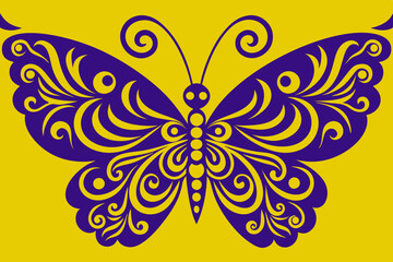Stunning Vector Illustration of Orative Butterfly in Vibrant Colors for Your Design Needs
