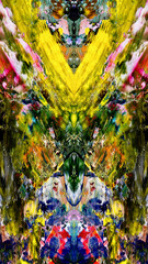 Fototapeta premium Abstract background wallpaper. Ethnic pattern. Mixtures of oil paint. Trendy hand painting canvas. Wall decor and Wall art prints Idea. 3D Texture. Art object