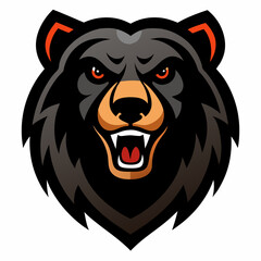 Black Bear Mascot Logo Vector Illustration - SVG & Cricut Files for T-shirt Graphics and Design Resources