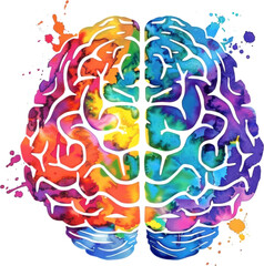 Colorful brain art
