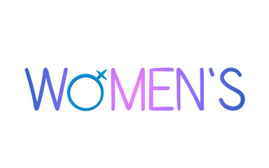 women's writing with female gender identity icon without background