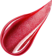 Glossy red lip gloss