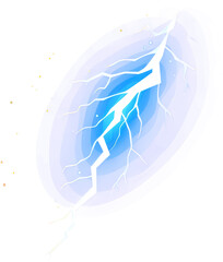 Blue sphere with lightning