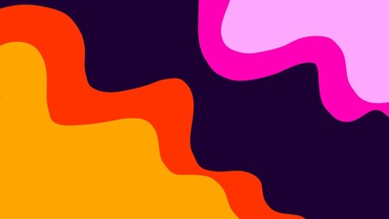 Pink and orange gradient waves on a dark background