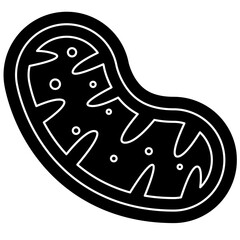 Mitochondria icon, mitochondrium, genome, health