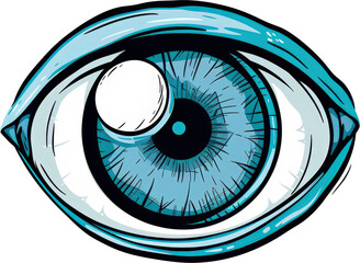 A close-up of a blue eye.