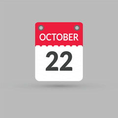 October 22 calendar Date, Month icon