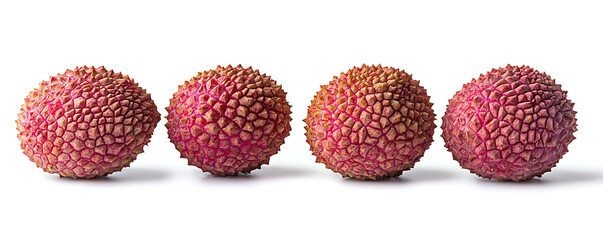 Simple Juicy Lychee fruit isolated on white background