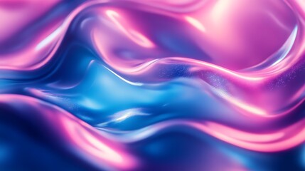 Obraz premium Abstract Swirling Liquid with Neon Hues
