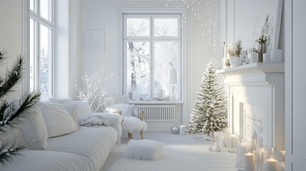 Elegant Christmas Balls Decorative Banner with Blank Space for Festive Greetings and Holiday Messages