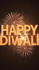 Fototapeta premium Happy diwali wishes poster