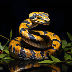 Fototapeta premium snake in the dark