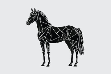 a running horse vector silhouette clip art