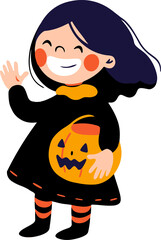 Cute little kid in Halloween costume