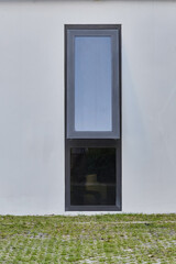 window, door with grass