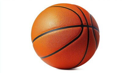 Fototapeta premium a basketball game ball clipart, official size, photorealistic, isolated on white background