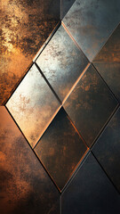 Rustic Geometric Elegance: An Abstract Metallic Background Wallpaper with Artistic Textures in Gold, Bronze, and Dark Brown Hues