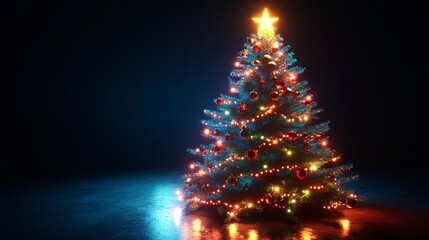 Sparkling Christmas Tree Light Creating a Magical Holiday Ambiance for Celebrations