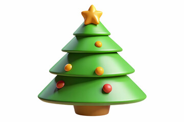 Obraz premium Flat Santas Green Christmas Tree Concept: Seamless Cartoon Background with Sustainable Materials, Bright Colors & Zero Waste Elements, Space for Text - Eco-Friendly Holiday Design