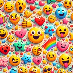 Emoji emoticon character background