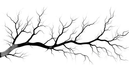 Obraz premium Abstract Digital Art of Tree Branches with Glitch Effect