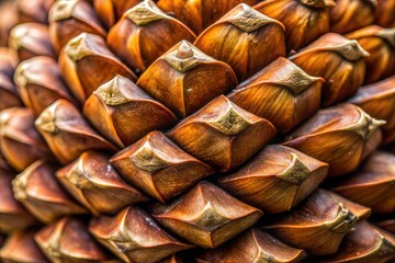 Fototapeta premium Close-up of pine cone showing intricate natural patterns