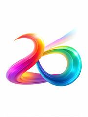 Naklejka premium 3D Abstract Light Trails in Motion for 2025 Calendar Design - Dynamic Speed & Innovation Background