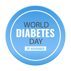 World Diabetes Day. Sticker.