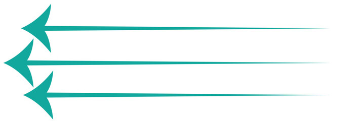 Obraz premium Horizontal long straight arrow with two left and right, long double isolated on white background. design eps 10