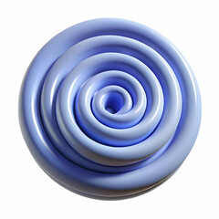 Fototapeta premium Spiraling Policy Impact Waves: Close-Up of Concentric Waves in Helix Pattern Highlighting Societal Effects | Isolated on White Background