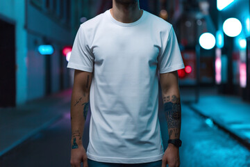 man in a white shirt