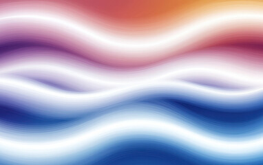 Fluid abstract waves blend warm and cool tones, creating a serene atmosphere, perfect for backgrounds in art, design, or relaxation themes.