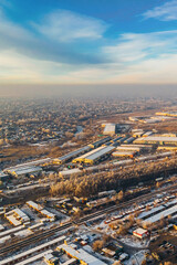 aerial view of the city