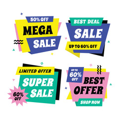 Set of sale banner