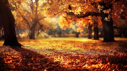 Golden Autumn Forest