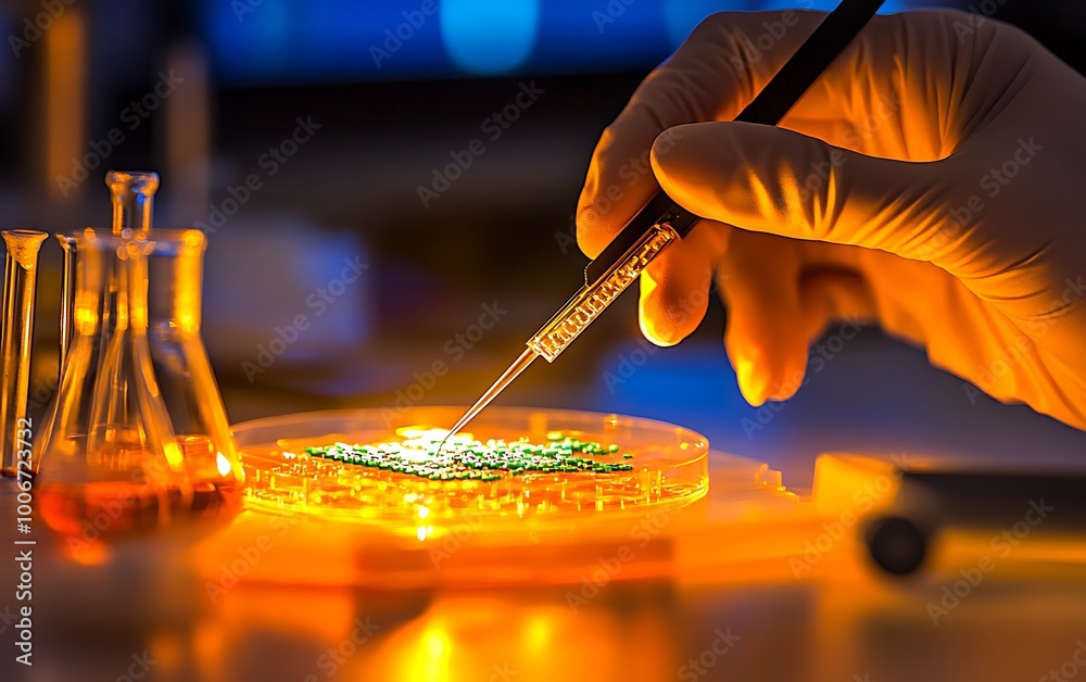 Poster Engineer Using Tweezers on Renewable Energy Model Component