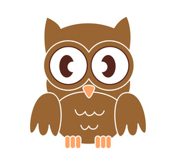 Owl bird vector icon