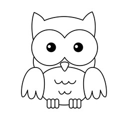 Owl vector outline