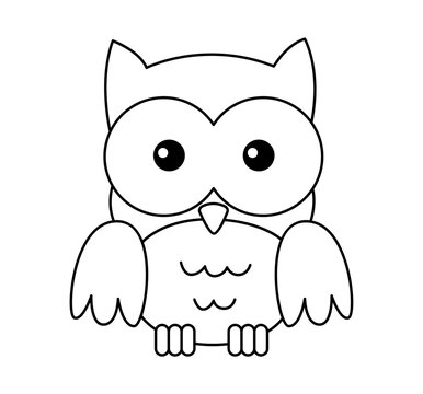 recommend clip art: Owl vector outline