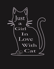 Pet t shirt design. Cat t shirt.