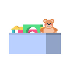 teddy bear in a box