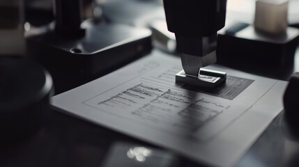 Notary public stamping document with approved certification