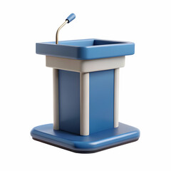 Levitating Political Podium - Empty Podium Floating and Rotating Symbolizing Leadership and Discourse in Photo Stock Concept