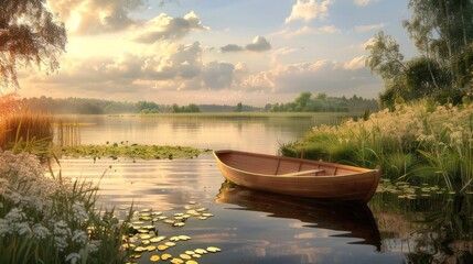 Fototapeta premium Tranquil Sunset on the Lake